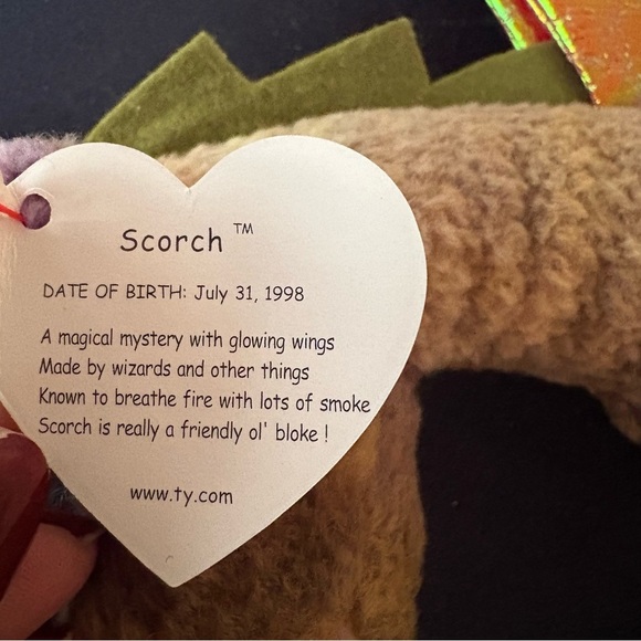 Ty “Scorch” 7/31/98 Dragon Beanie Baby - Picture 3 of 3